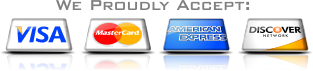 Aluminum Gazebos in Redlands CA - Credit Card Logos